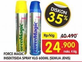 Promo Harga FORCE MAGIC Insektisida Spray All Variants 600 ml - Superindo