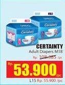 Promo Harga CERTAINTY Adult Diapers M18  - Hari Hari