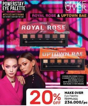 Promo Harga MAKE OVER Powerstay Eye Palette Royal Rose, Uptown Bae  - Guardian