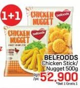 Promo Harga Belfoods Nugget Chicken Nugget Stick, Chicken Nugget 500 gr - LotteMart