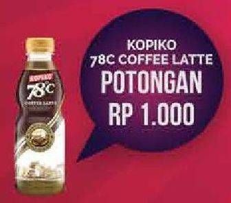 Promo Harga Kopiko 78C Drink Coffee Latte  - Hypermart