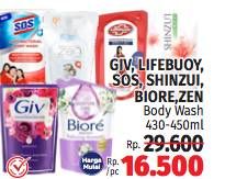 GIV/LIFEBUOY/SOS/SHINZUI/BIORE/ZEN Body Wash