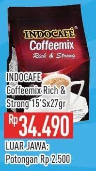 Promo Harga Indocafe Coffeemix Rich Strong per 15 sachet 20 gr - Hypermart