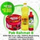 Promo Harga Pak Rahmat 8 (Good Time Assorted Chocochips + Tropical Minyak Goreng + Marjan Syrup Boudoin)  - Alfamart