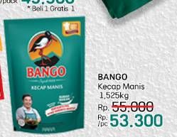 Promo Harga Bango Kecap Manis 1525 gr - LotteMart