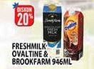 OVALTINE/ BROOKFARM Fresh Milk 946ml/1ltr