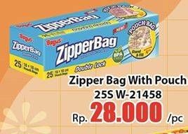 Promo Harga Bagus Zipper Bag W-21458 25 pcs - Hari Hari