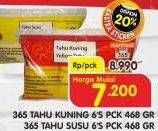 Promo Harga 365 Tahu Susu & Kuning 6 pcs - Superindo