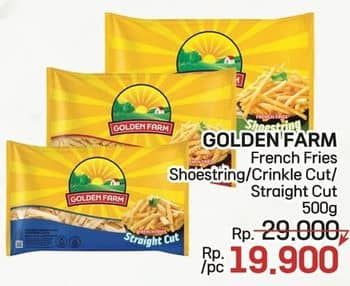 Promo Harga Golden Farm French Fries Shoestring, Crinkle, Straight 500 gr - LotteMart
