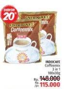 Promo Harga Indocafe Coffeemix 3in1 per 100 sachet 30 pcs - LotteMart