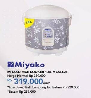 Promo Harga Miyako MCM 528 | Magic Com 1800 ml - Carrefour