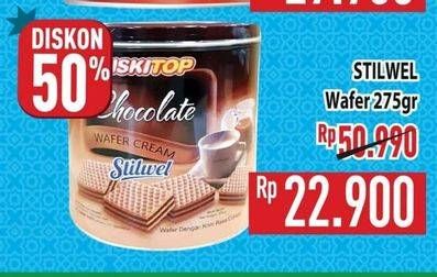 Promo Harga Biskitop Stilwel Wafer Cream Chocolate 275 gr - Hypermart