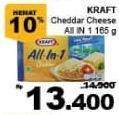 Promo Harga KRAFT Cheese Cheddar All In 1 165 gr - Giant
