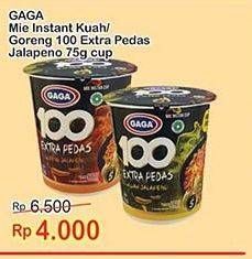 Promo Harga GAGA 100 Extra Pedas Goreng Jalapeno, Kuah Jalapeno 75 gr - Indomaret