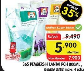 Promo Harga 365 Pembersih Lantai All Variants 800 ml - Superindo