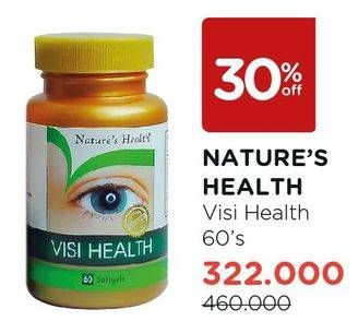 Promo Harga NATURES HEALTH Visi Health 60 pcs - Watsons