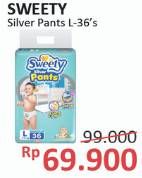 Promo Harga Sweety Silver Pants L36 36 pcs - Alfamidi