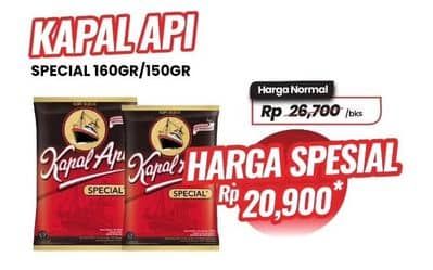 Promo Harga Kapal Api Kopi Bubuk Special 165 gr - Carrefour