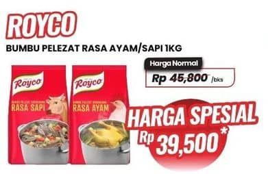 Promo Harga Royco Penyedap Rasa Sapi, Ayam 1000 gr - Carrefour