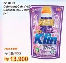 Promo Harga So Klin Liquid Detergent Violet Blossom 800ml/750ml  - Indomaret