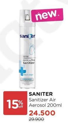 Promo Harga SANITER Air & Surface Sanitizer Aerosol 200 ml - Watsons
