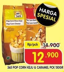 Promo Harga 365 Pop Corn Caramel, Cheese 150 gr - Superindo