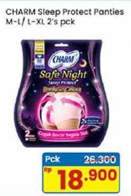 Promo Harga Charm Sleep Protect Plus Panties L-XL 2 pcs - Indomaret