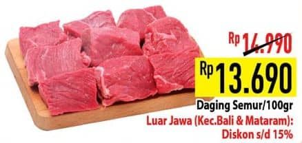 Promo Harga Daging Semur per 100 gr - Hypermart