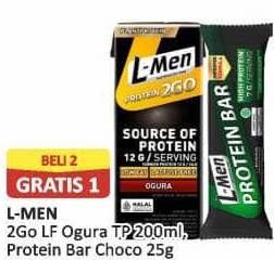 Harga L-Men 2Go LF Ogura TP 200ml / Protein Bar Choco 25g