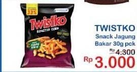 Promo Harga Twistko Snack Jagung Bakar Jagung Bakar 30 gr - Indomaret