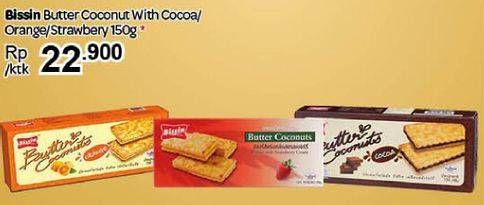 Promo Harga BISSIN Butter Coconuts Cocoa, Orange, Strawberry 150 gr - Carrefour