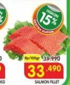 Promo Harga Salmon Fillet per 100 gr - Superindo