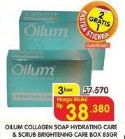 Promo Harga OILUM Collagen Soap Hydrating Care, Scrub Brightening per 3 box 85 gr - Superindo