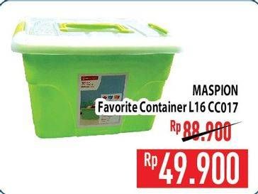 Promo Harga Maspion Favorite Box Container CC017 16000 ml - Hypermart