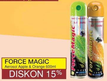 Promo Harga FORCE MAGIC Insektisida Spray Green Apple, Orange 600 ml - Yogya