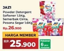 Promo Harga Attack Jaz1 Detergent Powder Semerbak Cinta, +Softener Rose Berry, Pesona Segar 1400 gr - Yogya