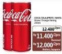 Coca Cola, Sprite, Fanta Strawberry / Orange Kaleng 250ml
