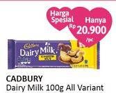 Promo Harga CADBURY Dairy Milk All Variants 100 gr - Alfamidi