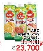 Promo Harga ABC Juice Apple, Guava, Orange 1000 ml - LotteMart