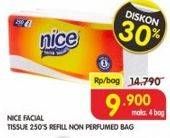 Promo Harga NICE Facial Tissue Non Perfumed 250 pcs - Superindo