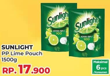 Promo Harga Sunlight Pencuci Piring Jeruk Nipis 100 1500 ml - Yogya