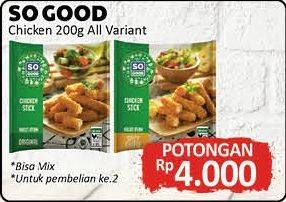 Promo Harga SO GOOD Chicken Nugget All Variants 200 gr - Alfamidi