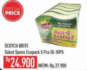 Promo Harga 3M SCOTCH BRITE Sabut Spon ID-30P5 5 pcs - Hypermart