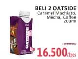 Promo Harga Oatside UHT Milk Caramel Machiato, Mocha, Coffee 200 ml - Alfamidi