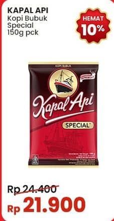 Promo Harga Kapal Api Kopi Bubuk Special 165 gr - Indomaret