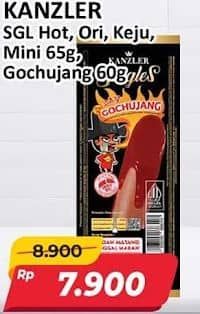 Promo Harga Kanzler Sosis Single Hot, Original, Keju, Mini, Gochujang 60 gr - Alfamart