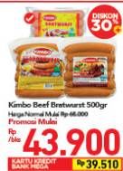 Promo Harga KIMBO Bratwurst All Variants 500 gr - Carrefour