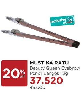 Promo Harga MUSTIKA RATU Beauty Queen Eye Brow Pencil Langes 1 gr - Watsons