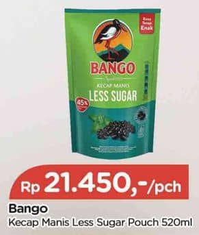 Promo Harga Bango Kecap Manis Less Sugar 520 ml - TIP TOP