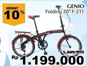 Promo Harga GENIO Folding Bike 20" F-211  - Giant